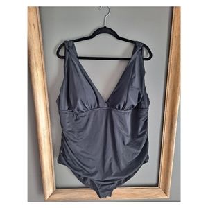 Time And Tru  3X  Black One piece swimsuit plus size  Pit to pit; 23 in.